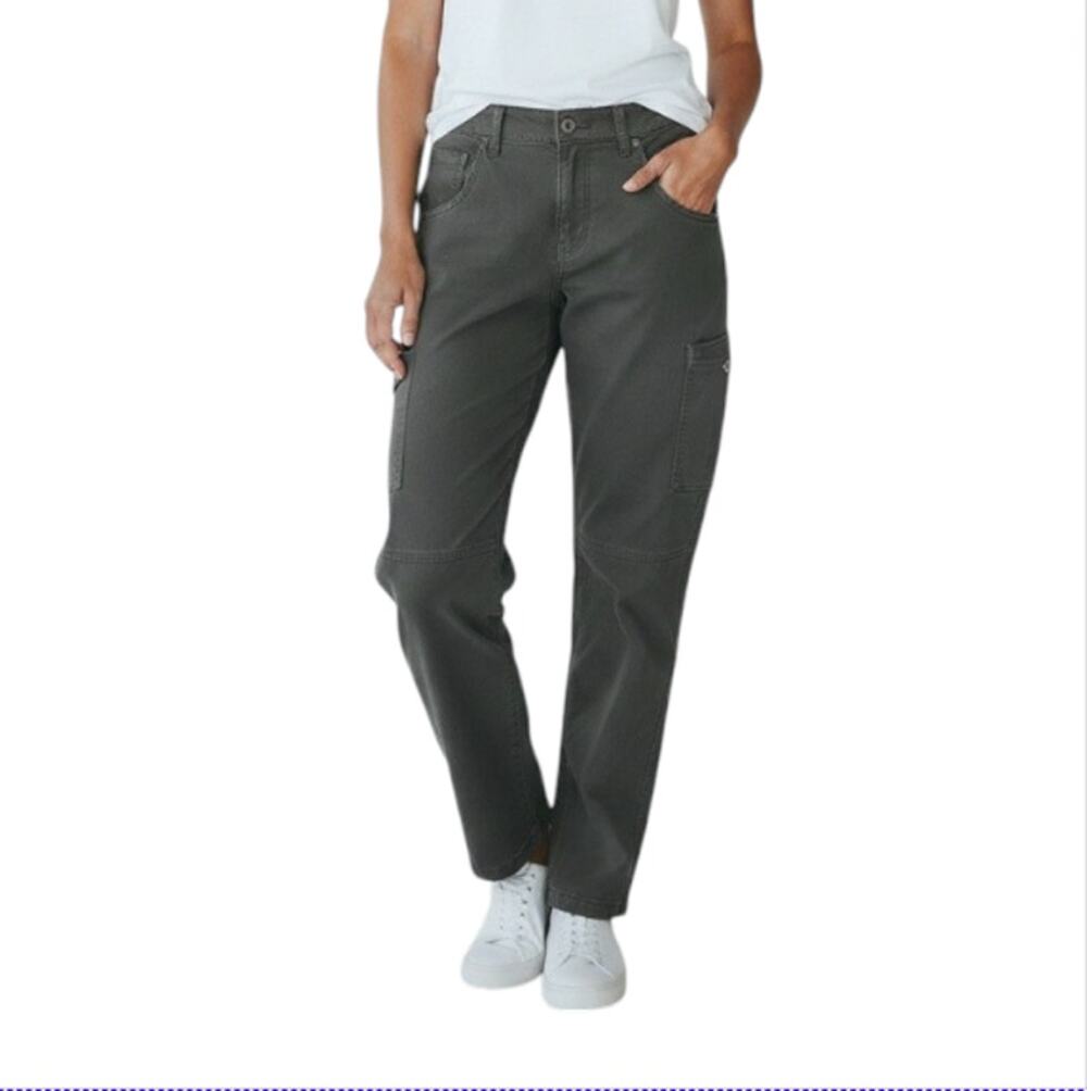KUHL Cargo Hike Pant Women 12 Gray Mid Rise Legendary Outdoor Gorpcore Goth Y2K